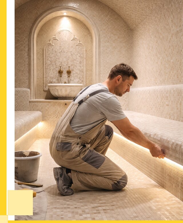 Отделка хамамов под ключ в Петергофе от 5754 р. | ЭриданПтф