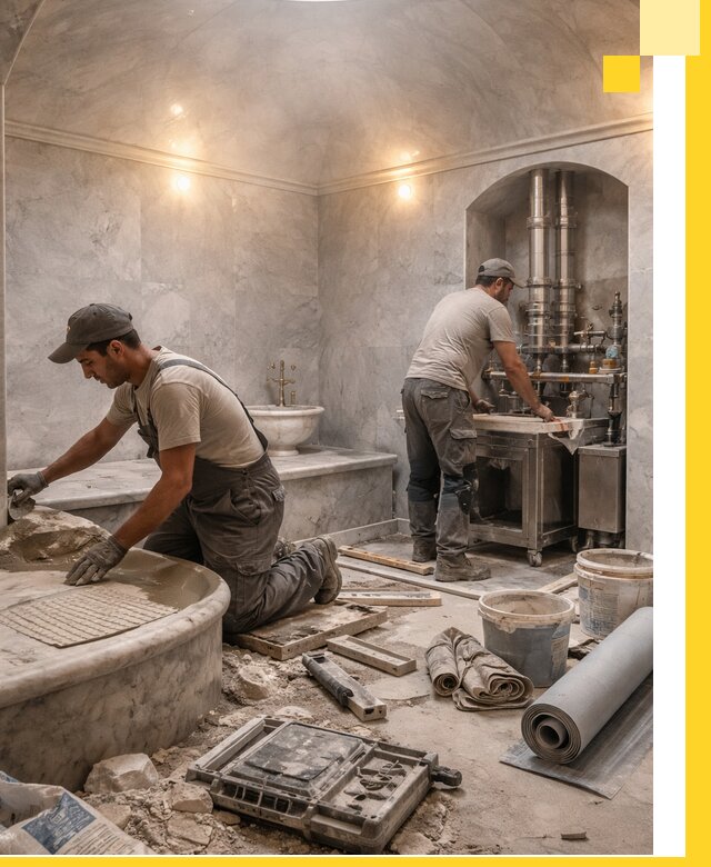 Строительство турецких бань хаммам под ключ в Петергофе