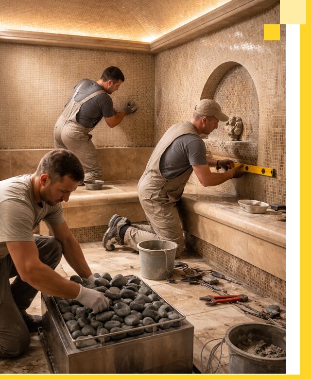 Проектирование и строительство хамама и сауны в Петергофе