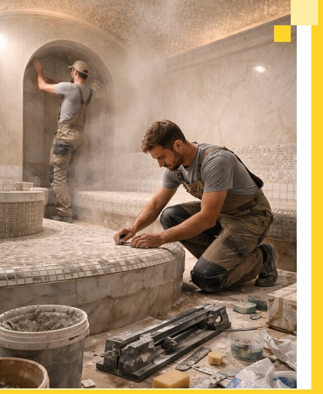 Профессиональный дизайн хамама и SPA под ключ в Петергофе