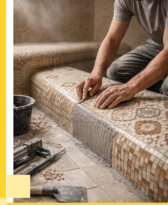 Плитка для хамама под ключ в Петергофе от 3661 р. | ЭриданПтф