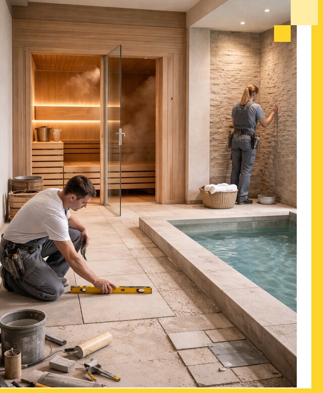 Комплексный дизайн и отделка интерьеров SPA под ключ в Петергофе